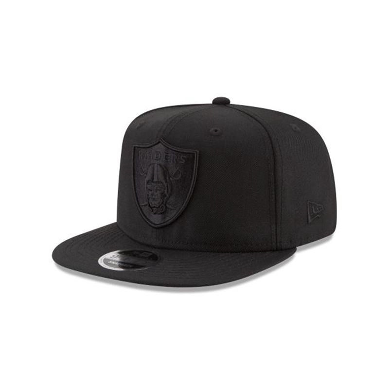 NFL Las Vegas Raiders Black On Black High Crown 9Fifty Snapback (FZG9016) - Black New Era Caps